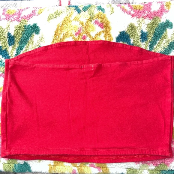 GARAGE Red Tube Top - Picture 2 of 3